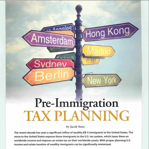 Image Pre Immigration Tax Planning Jan.20161